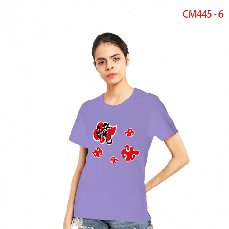 Naruto Women's Printed short-sleeved cotton T-shirt from S to 3X CM445-6