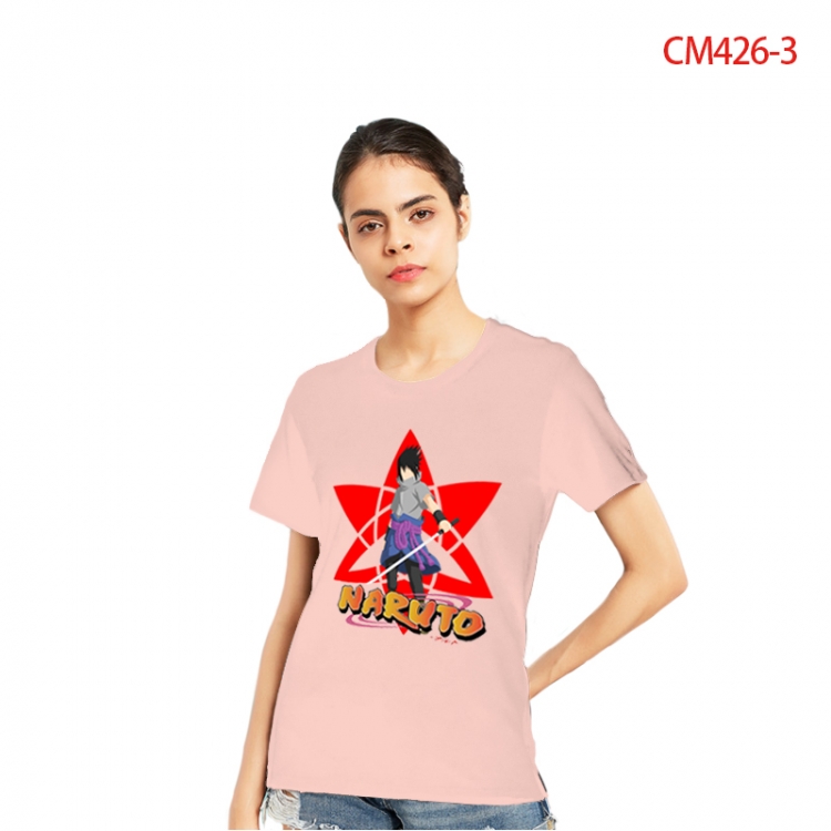 Naruto Women's Printed short-sleeved cotton T-shirt from S to 3X  CM426-3