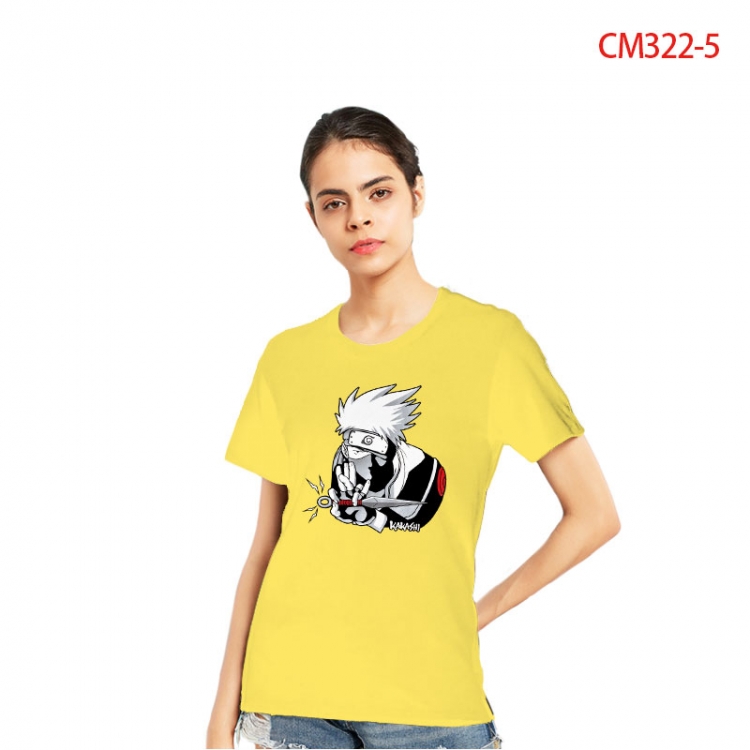 Naruto Women's Printed short-sleeved cotton T-shirt from S to 3X CM322-5