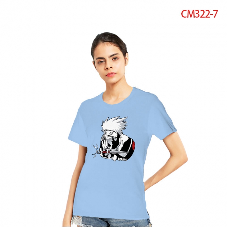 Naruto Women's Printed short-sleeved cotton T-shirt from S to 3X CM322-7