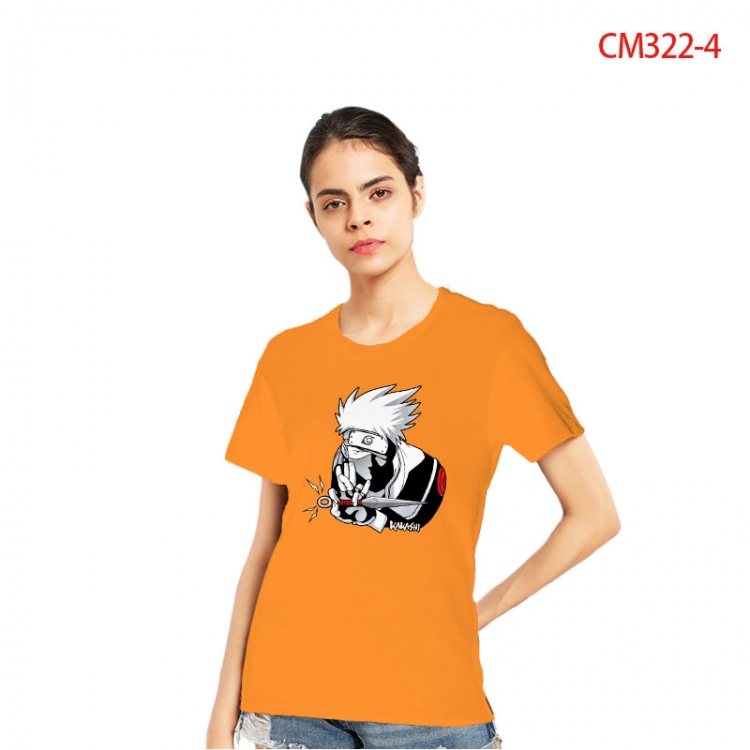 Naruto Women's Printed short-sleeved cotton T-shirt from S to 3X CM322-4