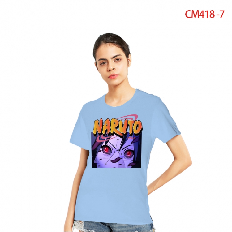 Naruto Women's Printed short-sleeved cotton T-shirt from S to 3X CM418-7