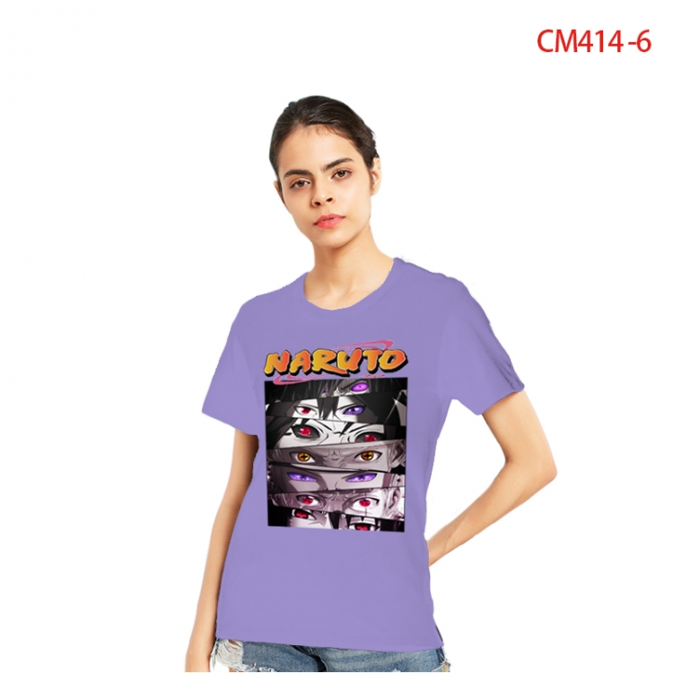 Naruto Women's Printed short-sleeved cotton T-shirt from S to 3X CM414-6