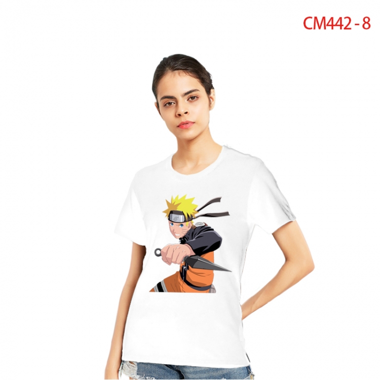 Naruto Women's Printed short-sleeved cotton T-shirt from S to 3X CM442-8