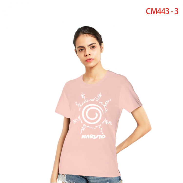 Naruto Women's Printed short-sleeved cotton T-shirt from S to 3X CM443-3