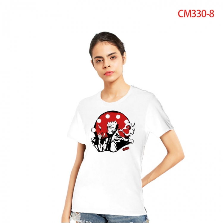 Naruto Women's Printed short-sleeved cotton T-shirt from S to 3X CM330-8