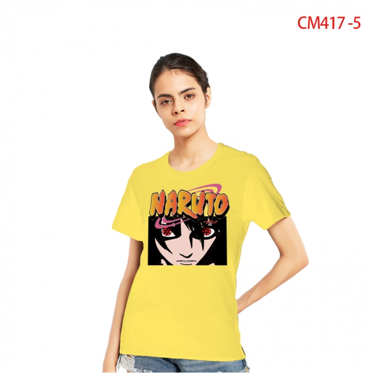 Naruto Women's Printed short-sleeved cotton T-shirt from S to 3X CM417-5