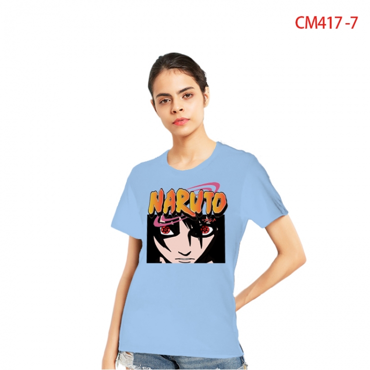 Naruto Women's Printed short-sleeved cotton T-shirt from S to 3X CM417-7