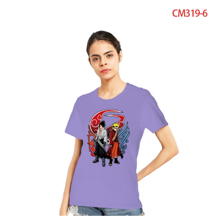 Naruto Women's Printed short-sleeved cotton T-shirt from S to 3X CM319-6