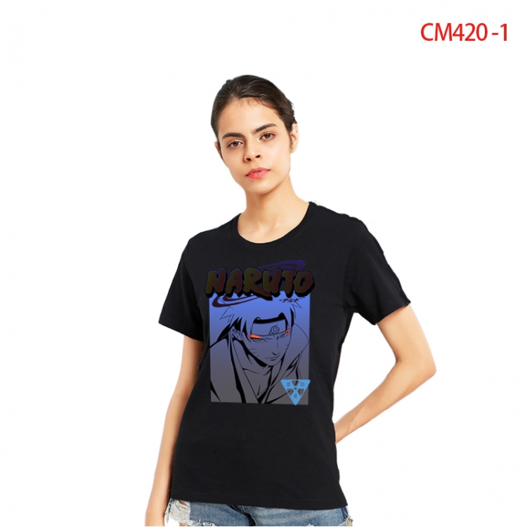 Naruto Women's Printed short-sleeved cotton T-shirt from S to 3X CM420-1