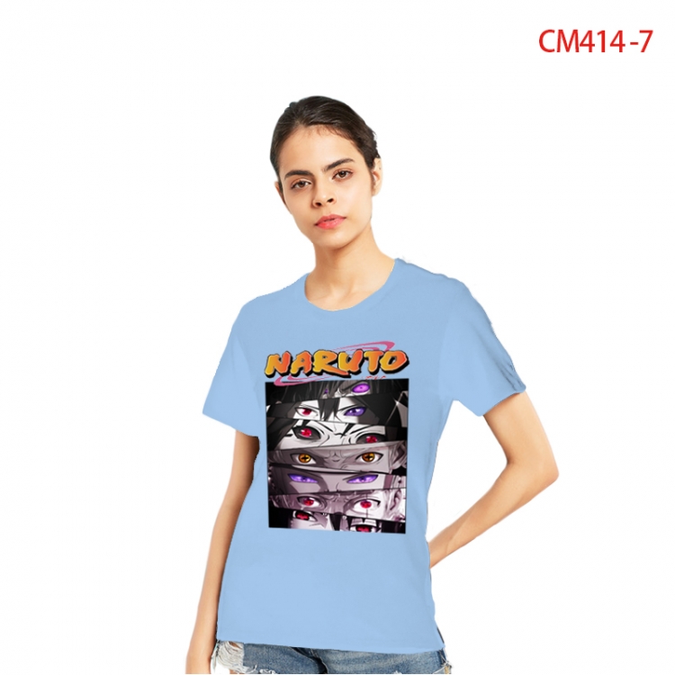 Naruto Women's Printed short-sleeved cotton T-shirt from S to 3X CM414-7