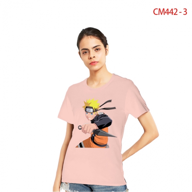 Naruto Women's Printed short-sleeved cotton T-shirt from S to 3X CM442-3