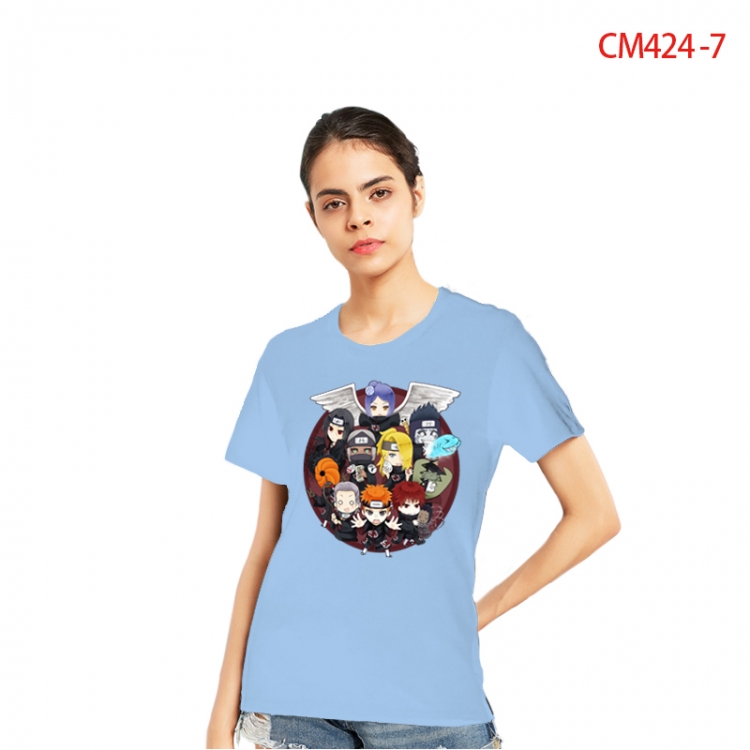 Naruto Women's Printed short-sleeved cotton T-shirt from S to 3X CM424-7