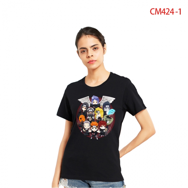 Naruto Women's Printed short-sleeved cotton T-shirt from S to 3X CM424-1