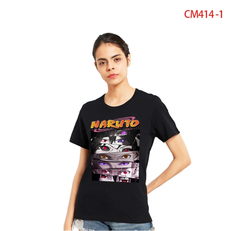 Naruto Women's Printed short-sleeved cotton T-shirt from S to 3X CM414-1