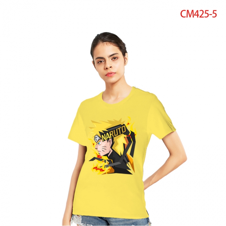 Naruto Women's Printed short-sleeved cotton T-shirt from S to 3X CM425-5