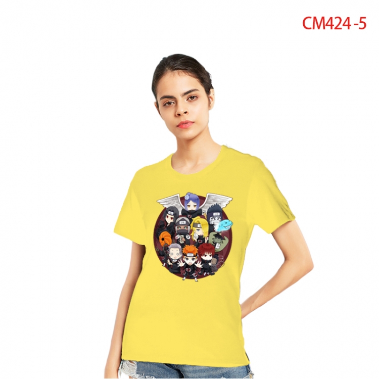 Naruto Women's Printed short-sleeved cotton T-shirt from S to 3X CM424-5