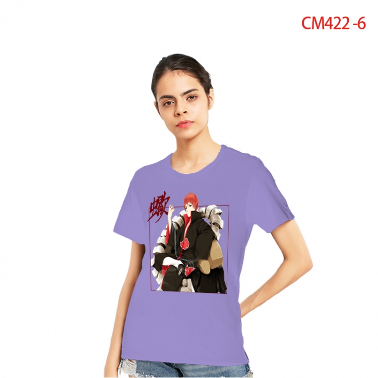 Naruto Women's Printed short-sleeved cotton T-shirt from S to 3X 