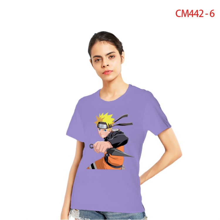 Naruto Women's Printed short-sleeved cotton T-shirt from S to 3X CM442-6