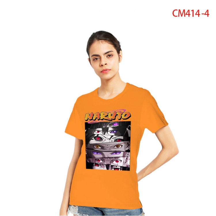 Naruto Women's Printed short-sleeved cotton T-shirt from S to 3X CM414-4