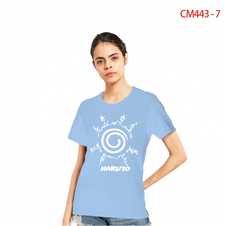 Naruto Women's Printed short-sleeved cotton T-shirt from S to 3X CM443-7