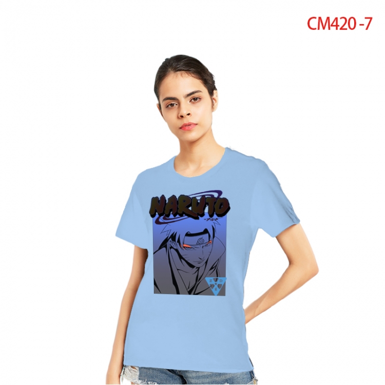 Naruto Women's Printed short-sleeved cotton T-shirt from S to 3X CM420-7