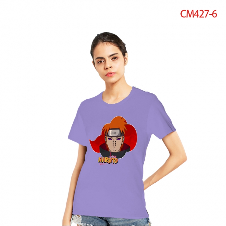 Naruto Women's Printed short-sleeved cotton T-shirt from S to 3X CM427-6