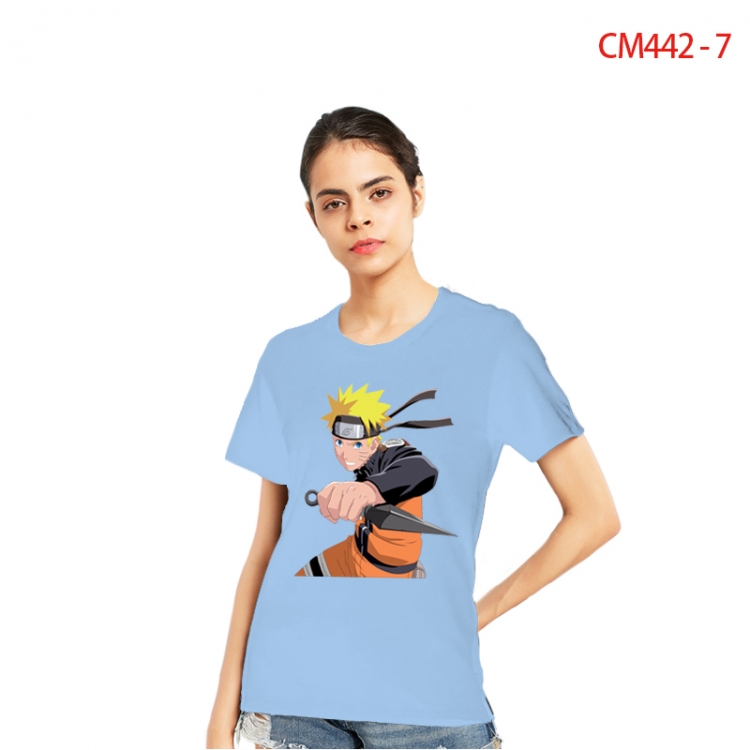 Naruto Women's Printed short-sleeved cotton T-shirt from S to 3X  CM442-7