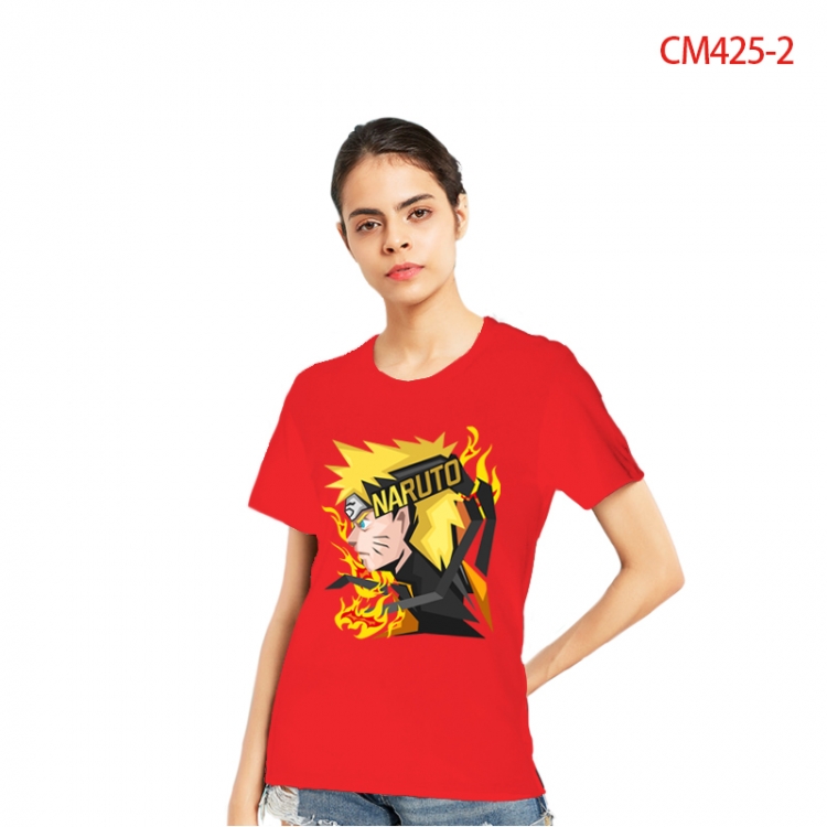 Naruto Women's Printed short-sleeved cotton T-shirt from S to 3X  CM425-2