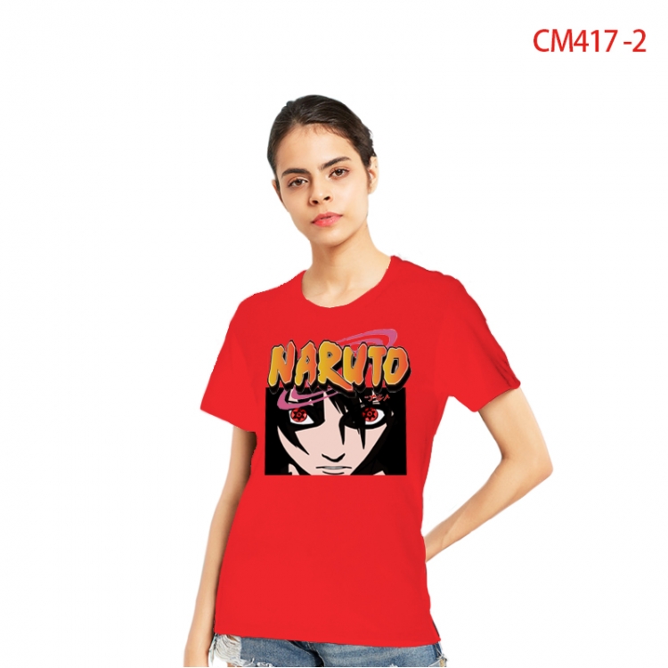 Naruto Women's Printed short-sleeved cotton T-shirt from S to 3X CM417-2