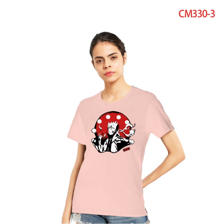 Naruto Women's Printed short-sleeved cotton T-shirt from S to 3X  CM330-3