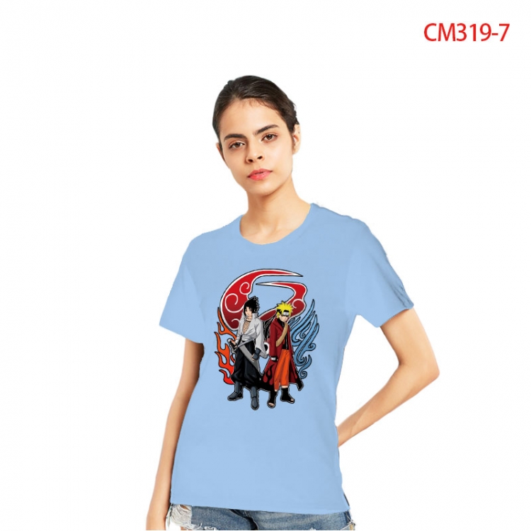 Naruto Women's Printed short-sleeved cotton T-shirt from S to 3X  CM319-7