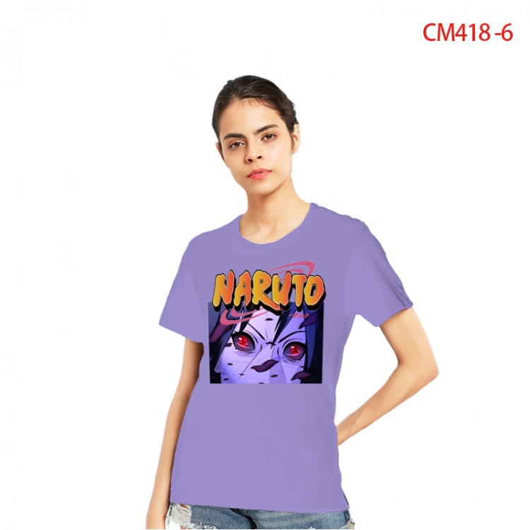 Naruto Women's Printed short-sleeved cotton T-shirt from S to 3X  CM418-6