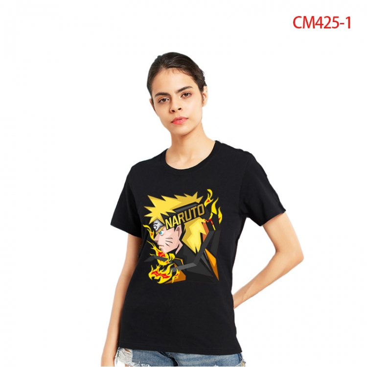 Naruto Women's Printed short-sleeved cotton T-shirt from S to 3X CM425-1