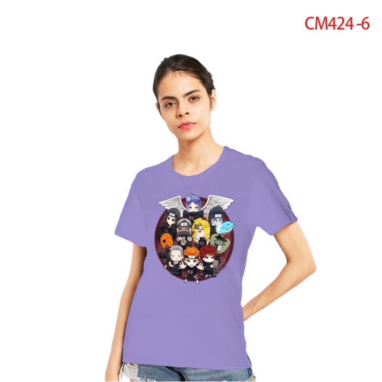 Naruto Women's Printed short-sleeved cotton T-shirt from S to 3X CM424-6