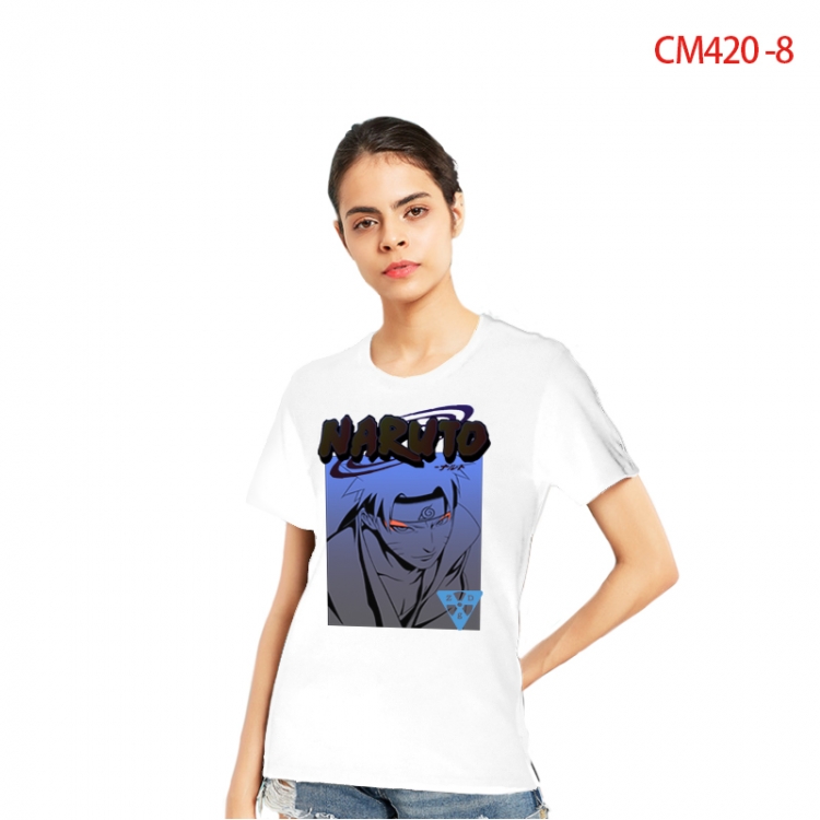 Naruto Women's Printed short-sleeved cotton T-shirt from S to 3X CM420-8