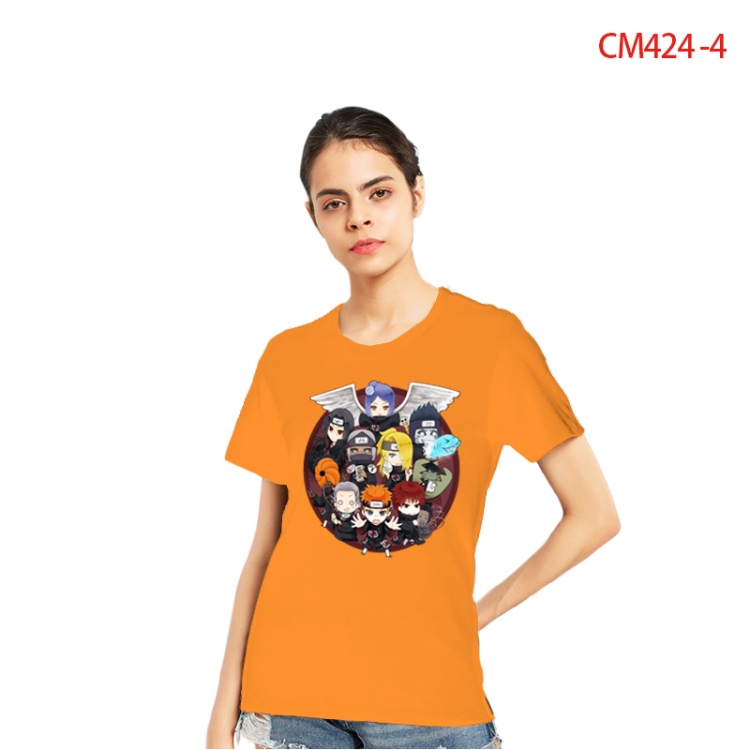 Naruto Women's Printed short-sleeved cotton T-shirt from S to 3X CM424-4