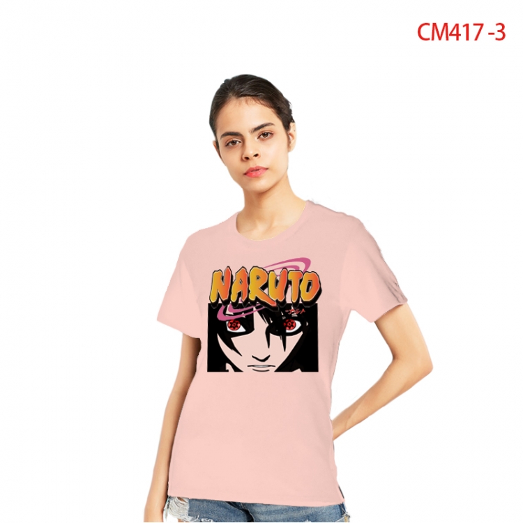 Naruto Women's Printed short-sleeved cotton T-shirt from S to 3X  CM417-3