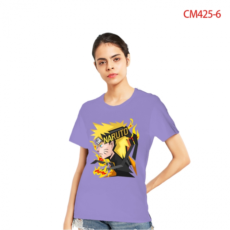 Naruto Women's Printed short-sleeved cotton T-shirt from S to 3X CM425-6