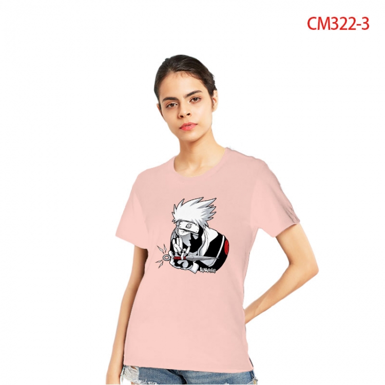 Naruto Women's Printed short-sleeved cotton T-shirt from S to 3X CM322-3