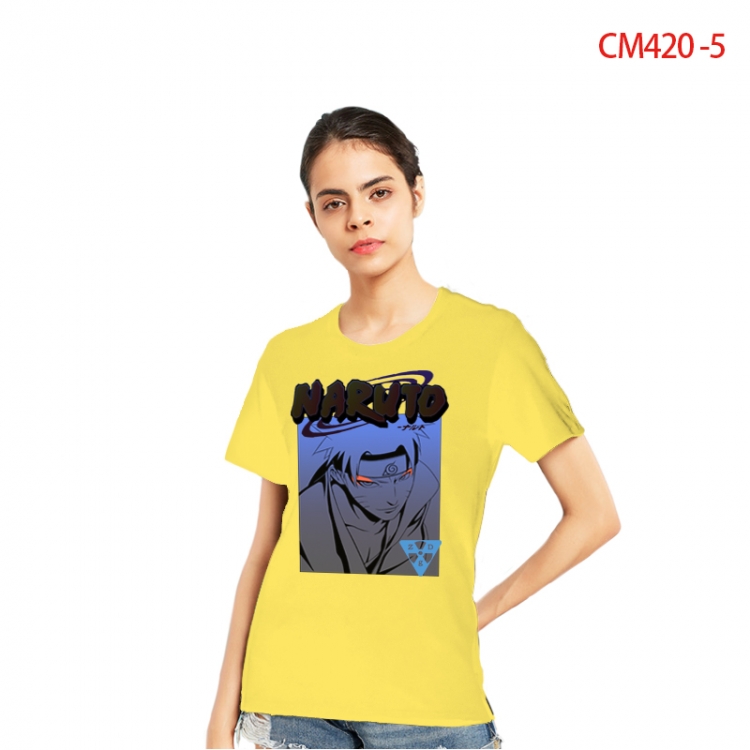 Naruto Women's Printed short-sleeved cotton T-shirt from S to 3X CM420-5