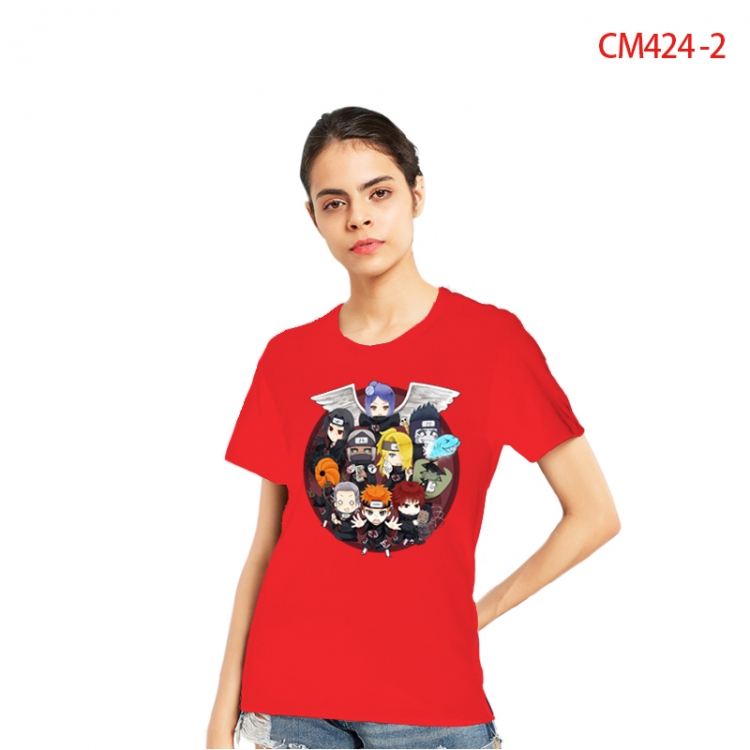 Naruto Women's Printed short-sleeved cotton T-shirt from S to 3X CM424-2