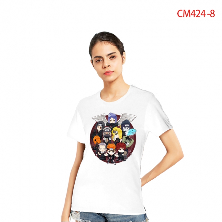 Naruto Women's Printed short-sleeved cotton T-shirt from S to 3X  CM424-8