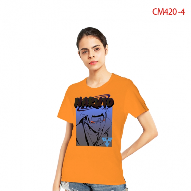 Naruto Women's Printed short-sleeved cotton T-shirt from S to 3X 