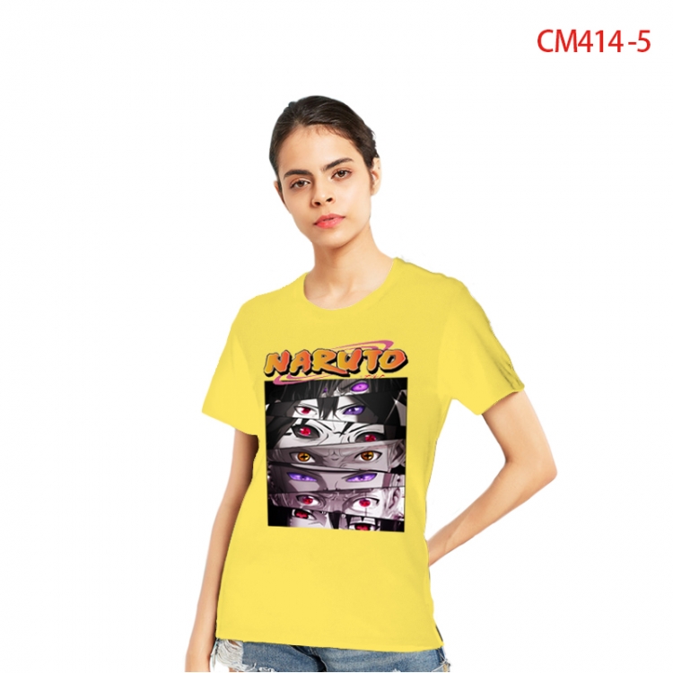 Naruto Women's Printed short-sleeved cotton T-shirt from S to 3X  CM414-5