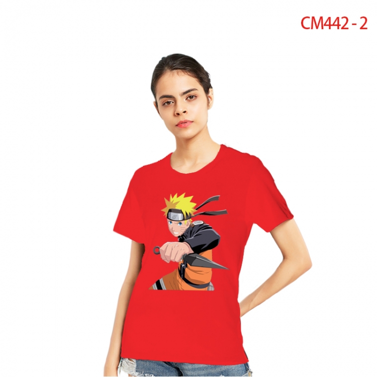 Naruto Women's Printed short-sleeved cotton T-shirt from S to 3X  CM442-2