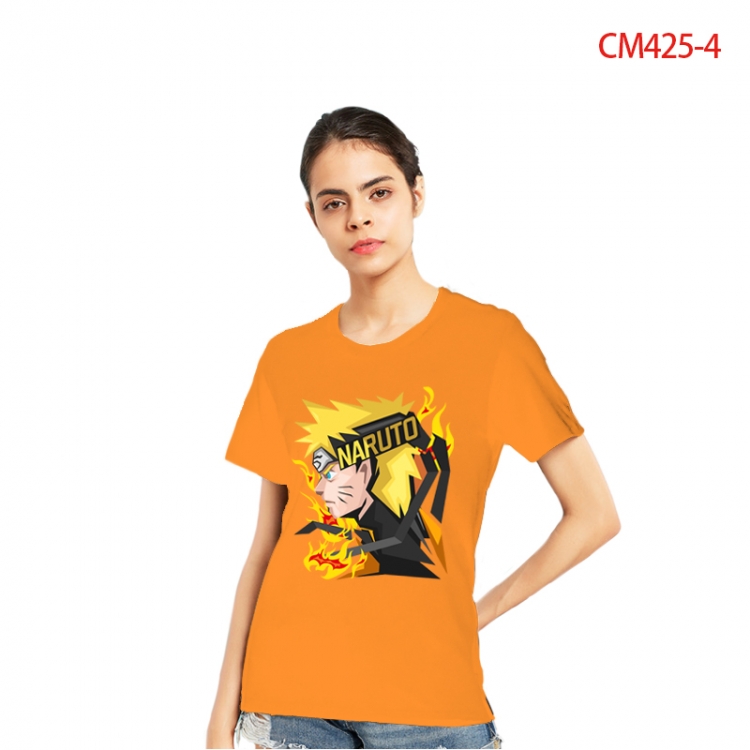 Naruto Women's Printed short-sleeved cotton T-shirt from S to 3X  CM425-4