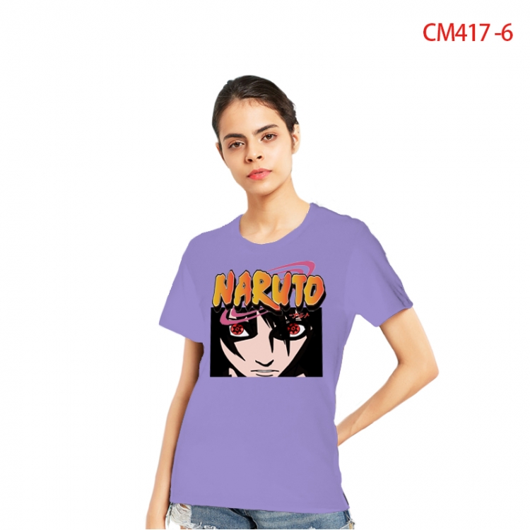 Naruto Women's Printed short-sleeved cotton T-shirt from S to 3X  CM417-6