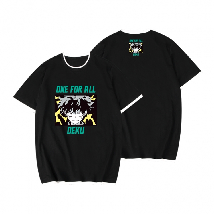 My Hero Academia Full color printed short-sleeved fake two-piece T-shirt from S to XXXL