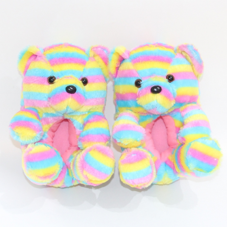 Teddy bear Cartoon Adult warm plush shoes  29x18x15cm